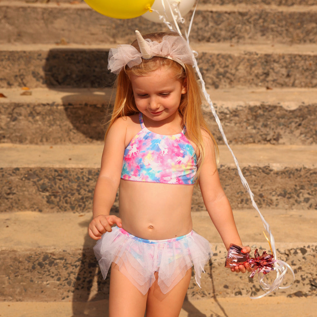 Salty Ink Miss Unicorn TuTu Bikini (Size 0-7)
