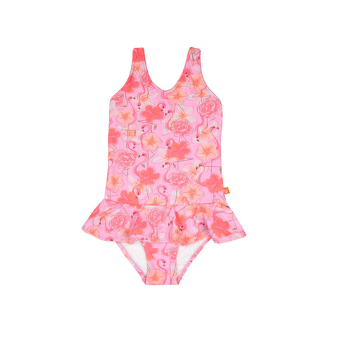 Seafolly Into The Wild Frill Tank - Tropical Pink (Size 2-7)