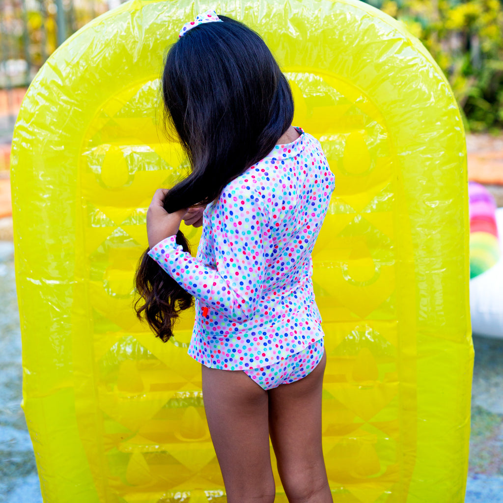 Salty Ink Miss Fruitti Long Sleeve Rashvest in Spot (Size 0-7)