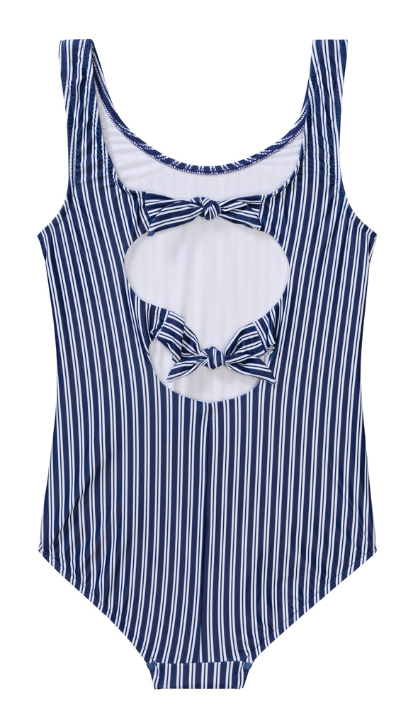 Seafolly Ocean Tapestry Stripe Tie Back Tank - Indigo Stripe (Size 8-14)