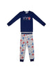 Marquise Monster PJ's - Navy/Grey/Red