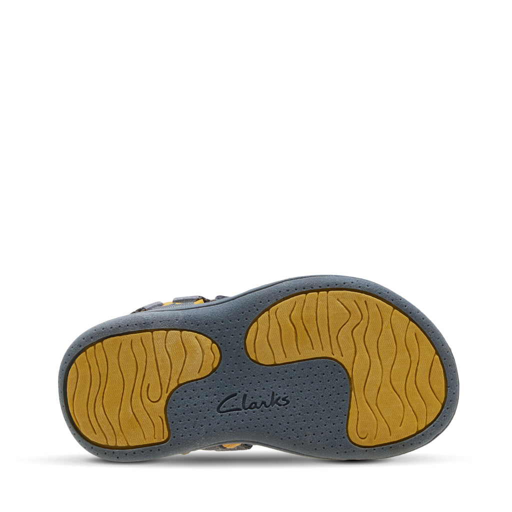 Clarks FINN in Grey/Mustard (Size AU 5-1)