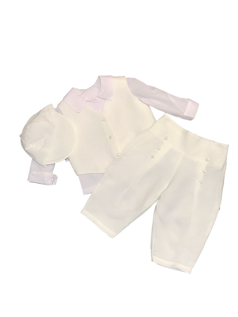 Little Possums 4-Piece Linen Suit - White