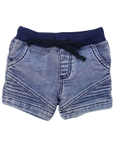 Bebe Blake Knit Denim Shorts in Indigo