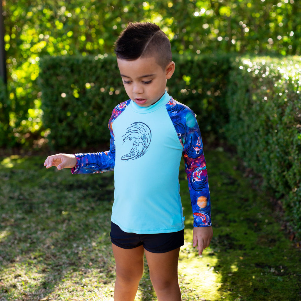 Salty Ink Space Surfer Long Sleeve Rashvest Set (Size1-7)