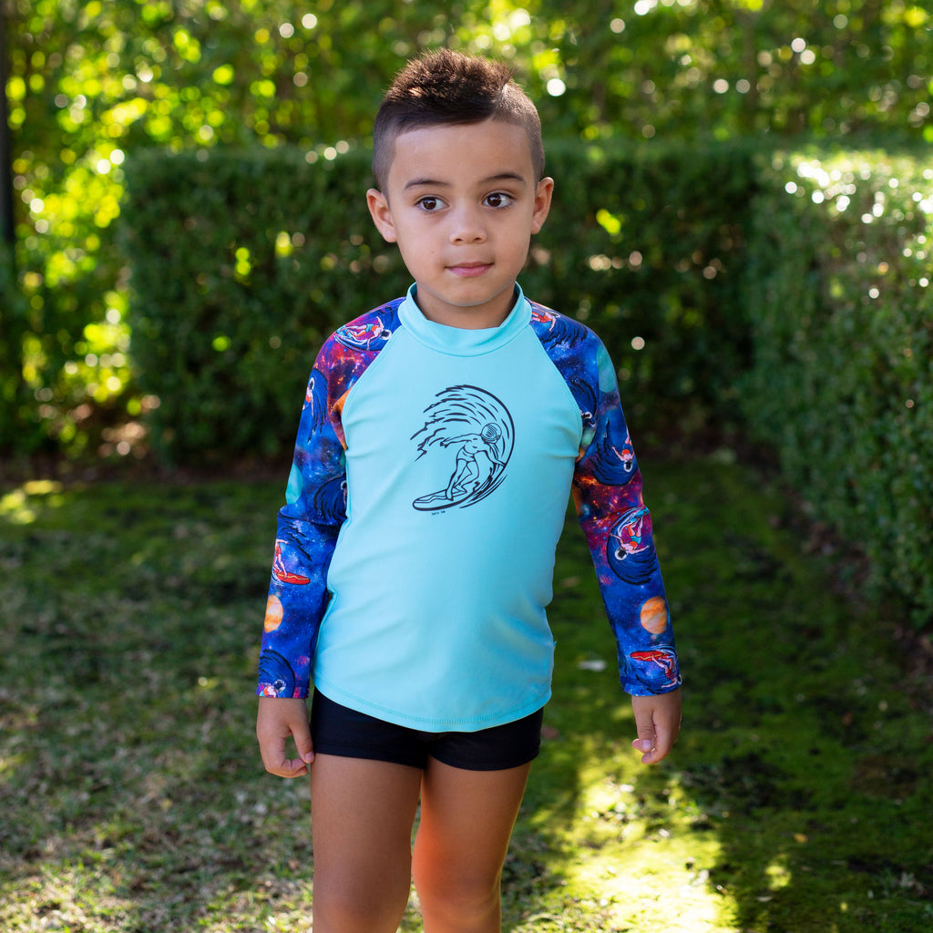 Salty Ink Space Surfer Long Sleeve Rashvest Set (Size1-7)