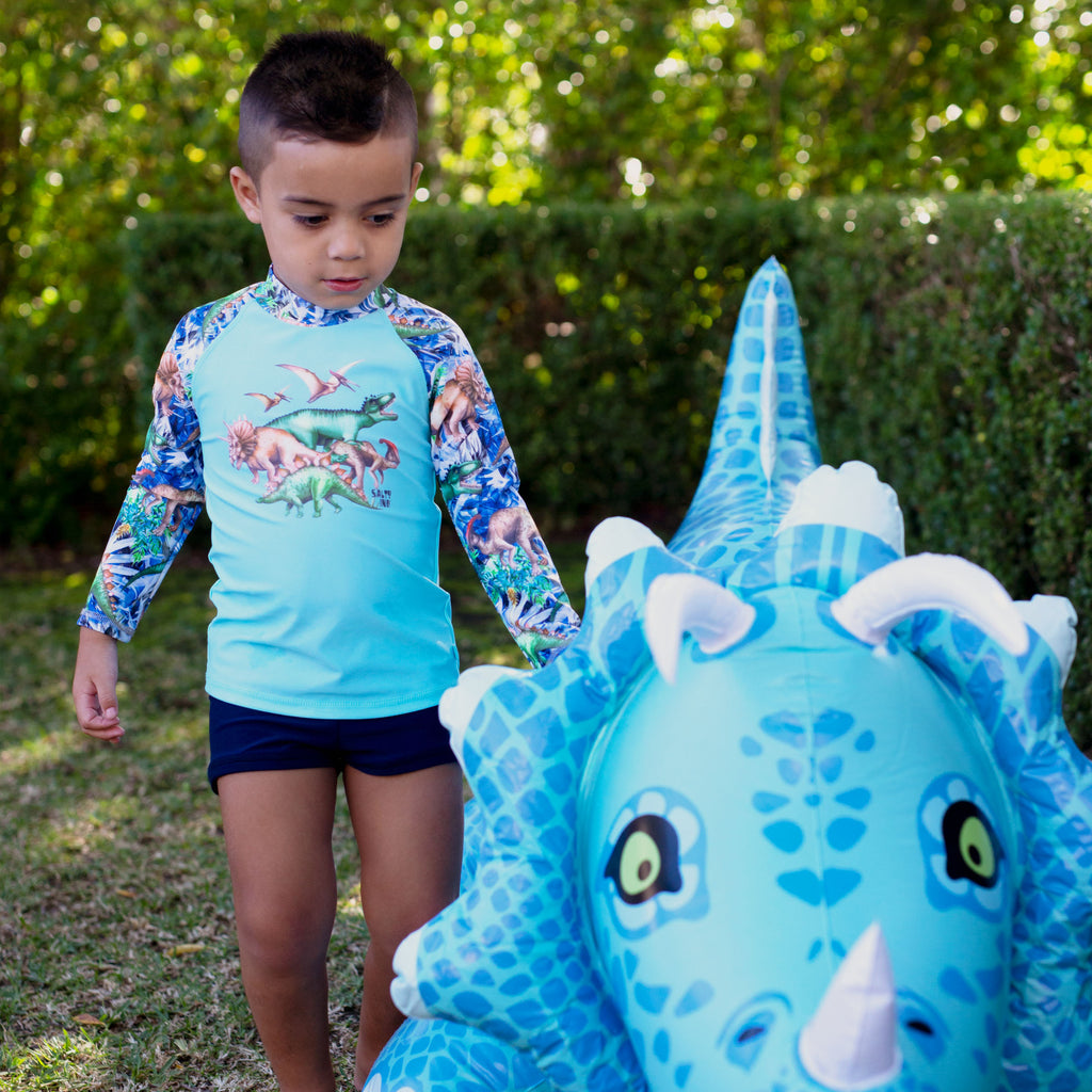 Salty Ink Dino Safari Long Sleeve Rashvest Set