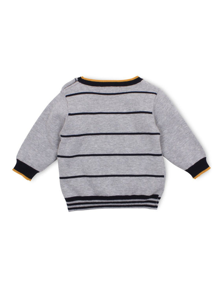 Fox & Finch Woof Dog Sweater in Grey Marle
