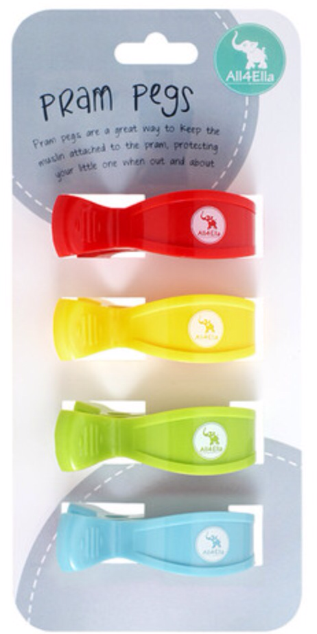 All4Ella Pram Pegs Quad Pack - Sweet Thing Baby & Childrens Wear