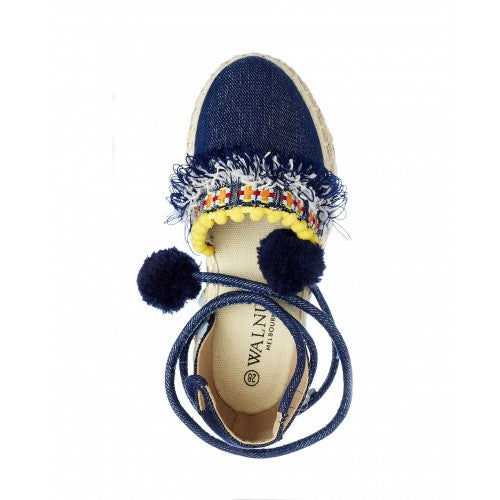 Walnut Arkie Girl's Espadrille Denim