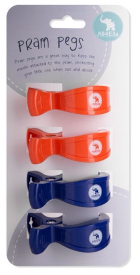 All4Ella Pram Pegs Quad Pack - Sweet Thing Baby & Childrens Wear