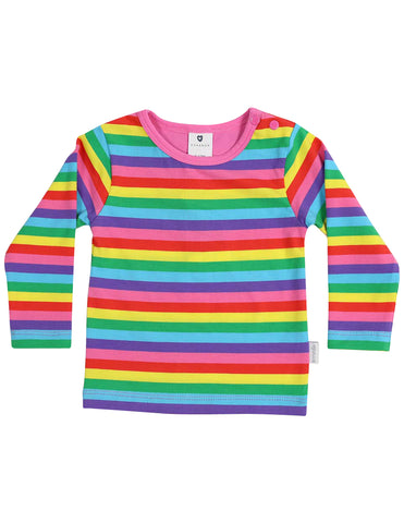 Korango Rainbow Top - Rainbow Stripe (Size 6M-8Y)