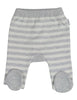 Korango Baa Baa White Sheep Stripe Knit Legging - Cream/Grey Stripe