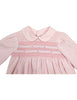 Korango Timeless Hand Smocked/Embroidered Cotton Twill Dress - Pink