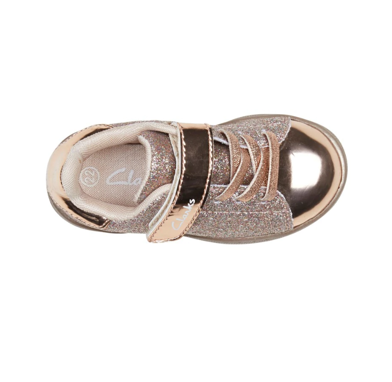 Clarks DISCO JNR Rose Gold Glitter