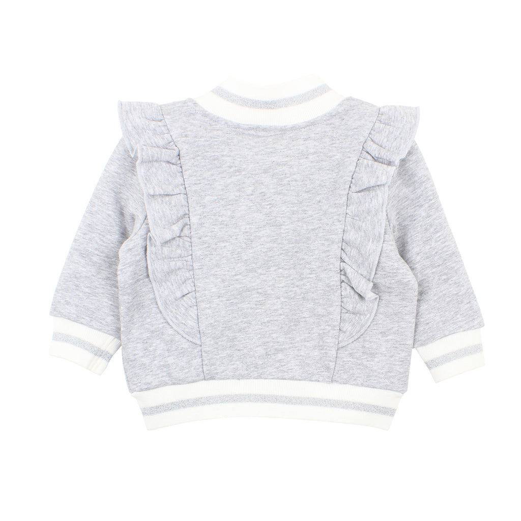 Fox & Finch Wildflower Terry Jacket - Grey Marle (Size 3M-5Y)