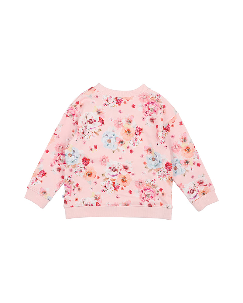 Fox & Finch Pink Bloom Sweatshirt - Pink Bloom (Size 00-7)