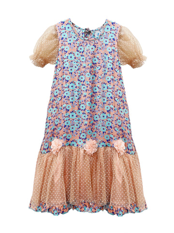 Zaza Couture Fruit Print Dress with Satin Frill (Size 2-12)