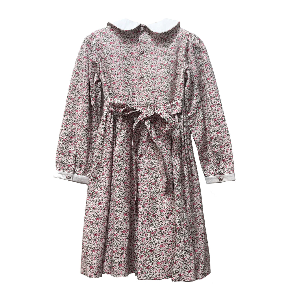 Meleze Hand Smocked Dress in Pink/Green Floral (Size 2-8Y)