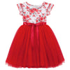 Designer Kidz Camilla Floral Tutu Dress - Red (Size 2-8)