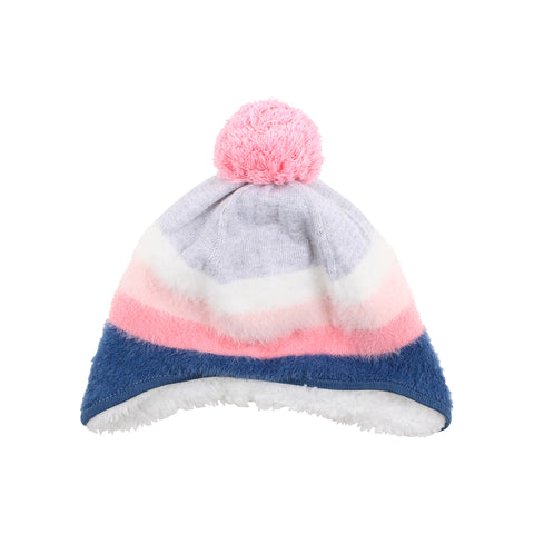 Bebe Layla Bow Knit Beanie in Pink (Size NB-3Y)