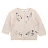 Bebe Ivy Embroidered Cardigan in Cream (Size 3M-7Y)
