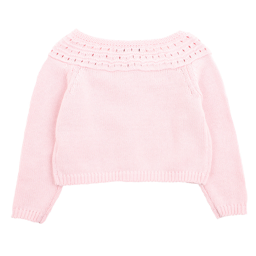 Bebe Noa Pink Cardigan With Lace (Size NB-2)