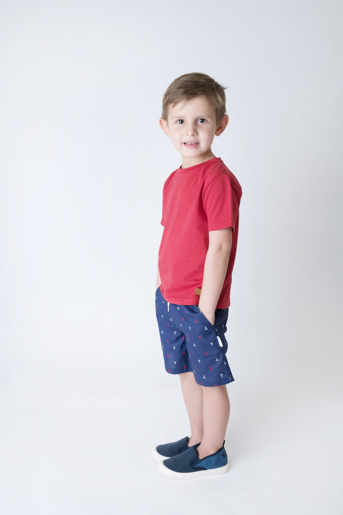 Love Henry Boys Plain Tee - Red (Size 3-12)