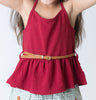 Love Henry Girls Racer Back Floaty Top - Red (Size 3-12)