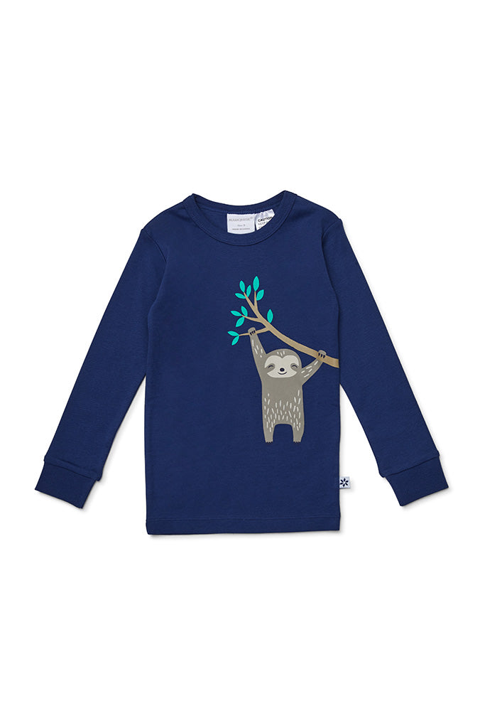 Marquise Sloth PJ's - Navy/Grey/Green