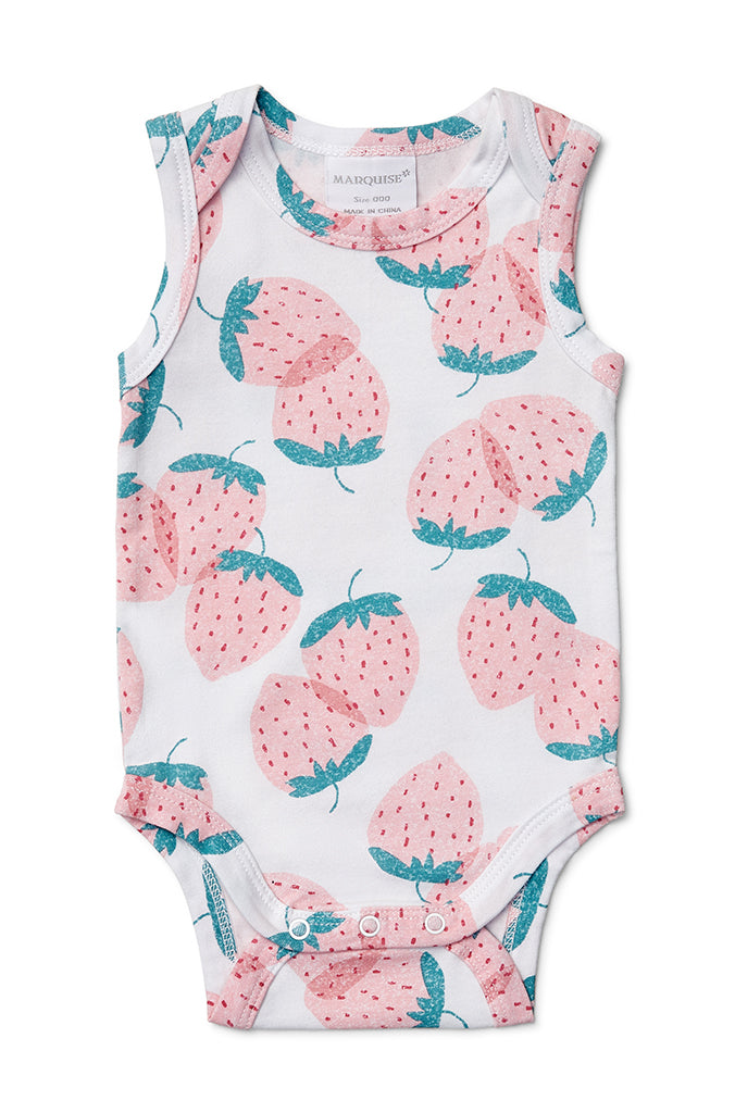 Marquise Girls Combo Bodysuit Strawberries (Size NB-1)