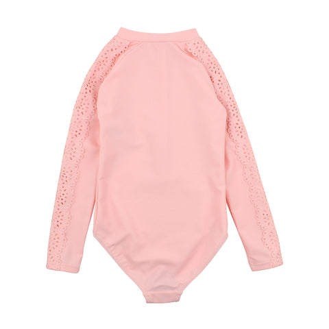 Bebe Bella Stripe L/S Rash Vest in Pink (Size 000-10)