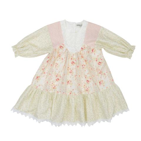 Rock Your Baby Floral Unicorn L/S Waisted Dress (Size 3-12)
