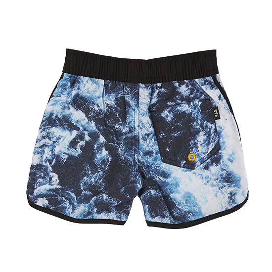 Rock Your Kid Raised by Waves Boardies in Blue