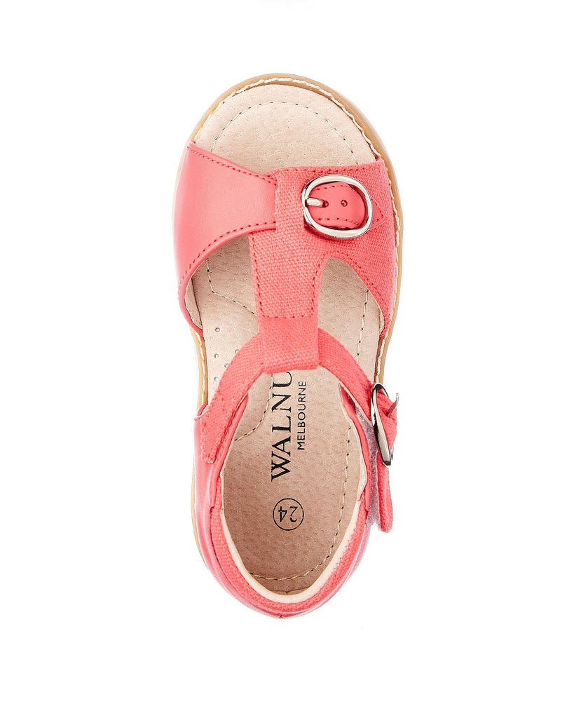 Walnut Rocket Canvas Sandal in Coral