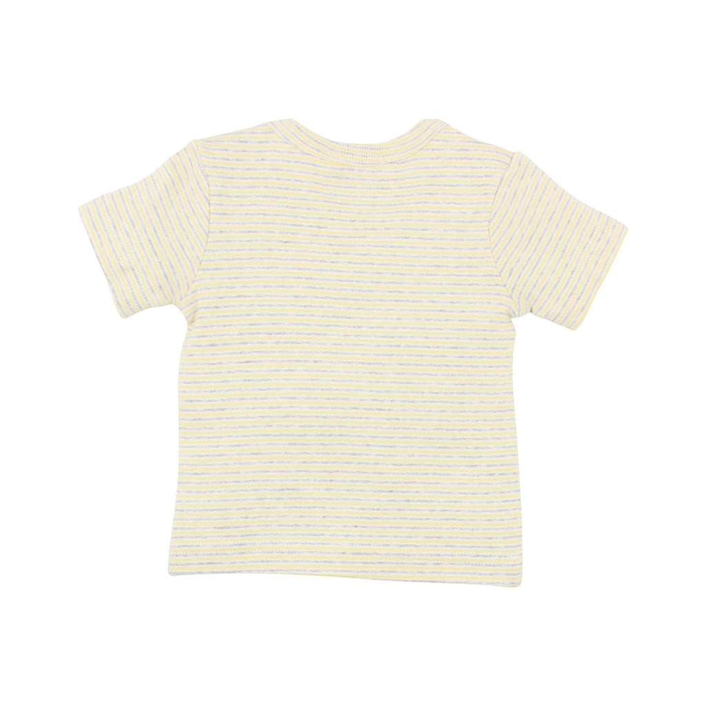 Bebe Unisex Mouse Tee in Lemon Stripe