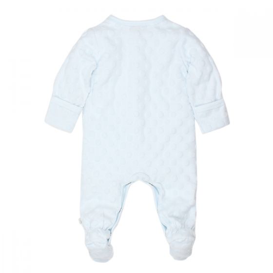 Bebe Spot Layette Romper in Blue