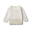 Wilson & Frenchy Ecru Dipped Cable Knit Jumper