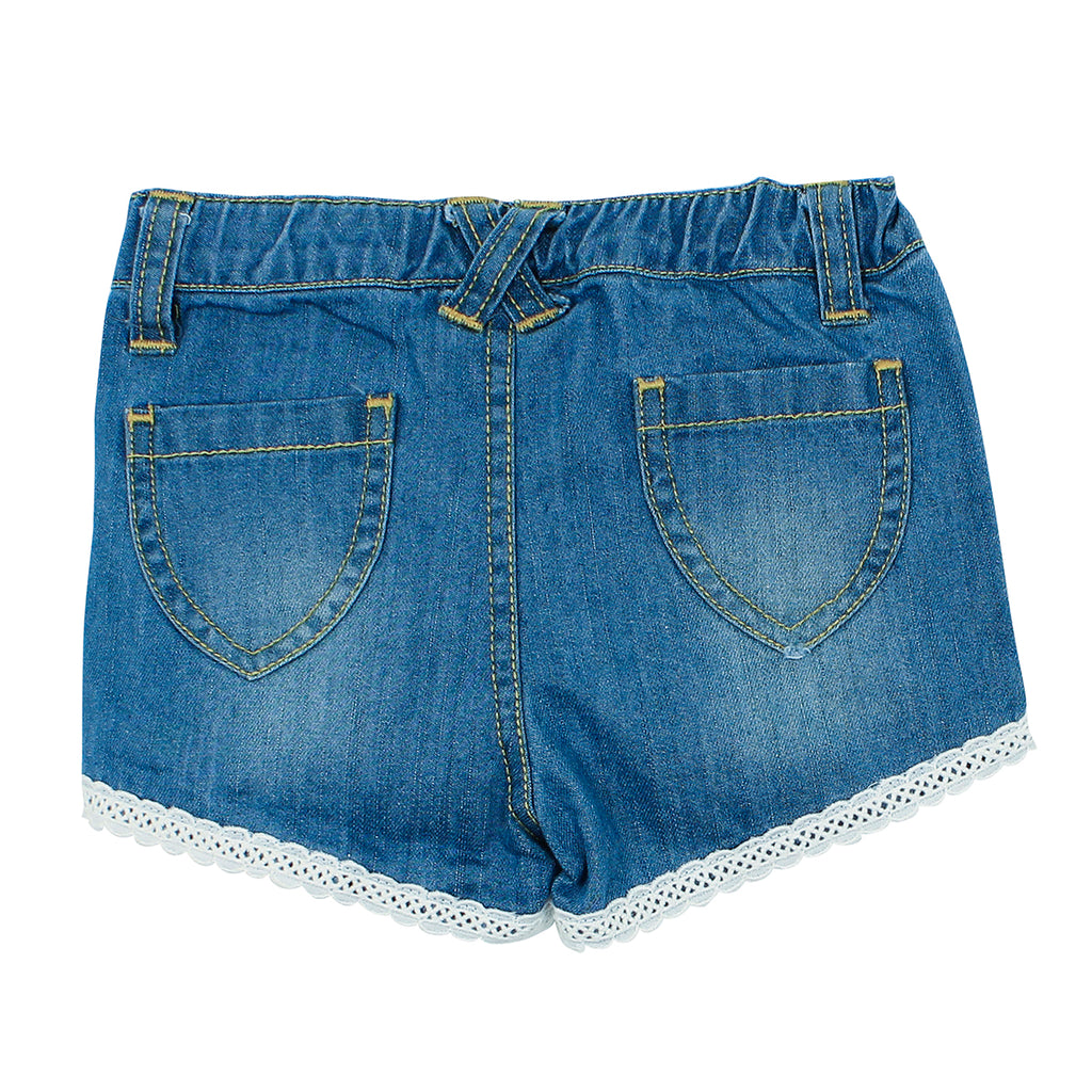 Bebe Mia Denim Shorts Lace Trim XS18-722