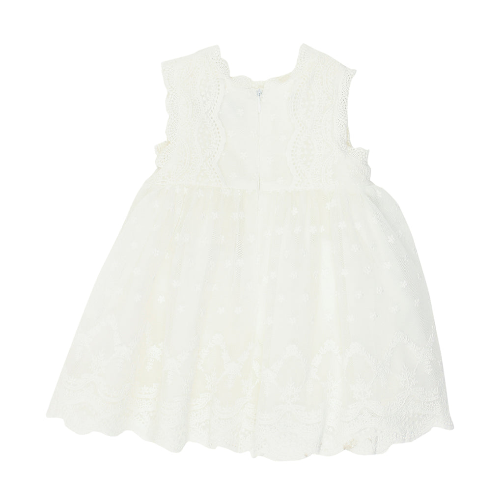 Bebe Sleeveless Lace Dress Ivory- XS18-818IV