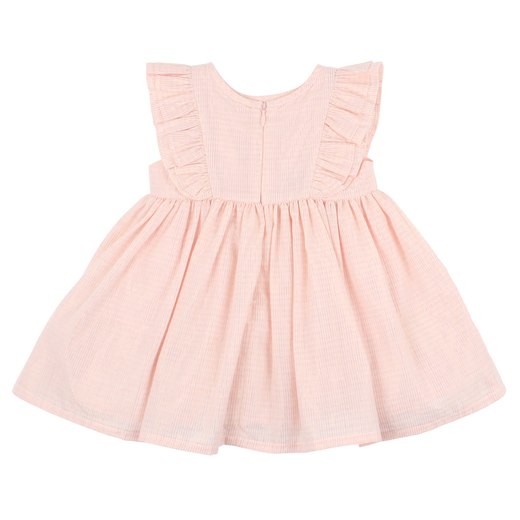 Bebe Iris Lurex Stripe Dress in Pink Stripe