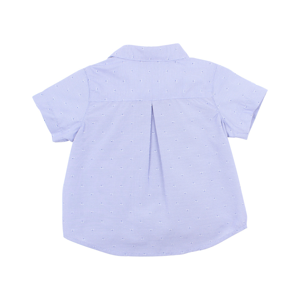 Bebe Louis S/S Print Shirt in Blue