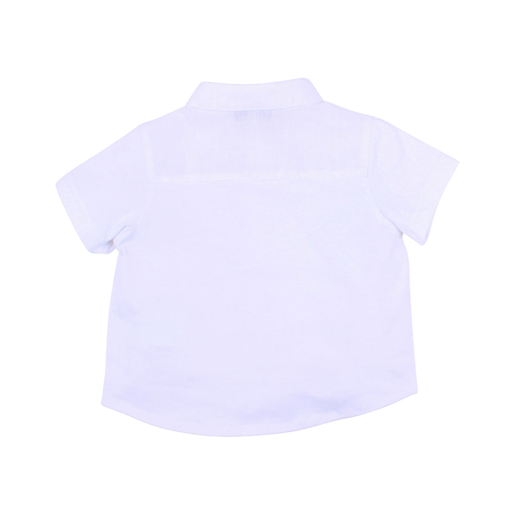 Bebe Louis S/S Knit Linen Shirt in White