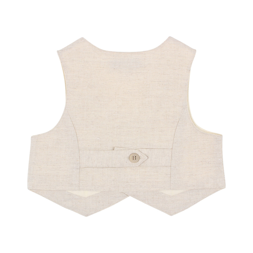 Bebe Louis Vest with Braces in Stone