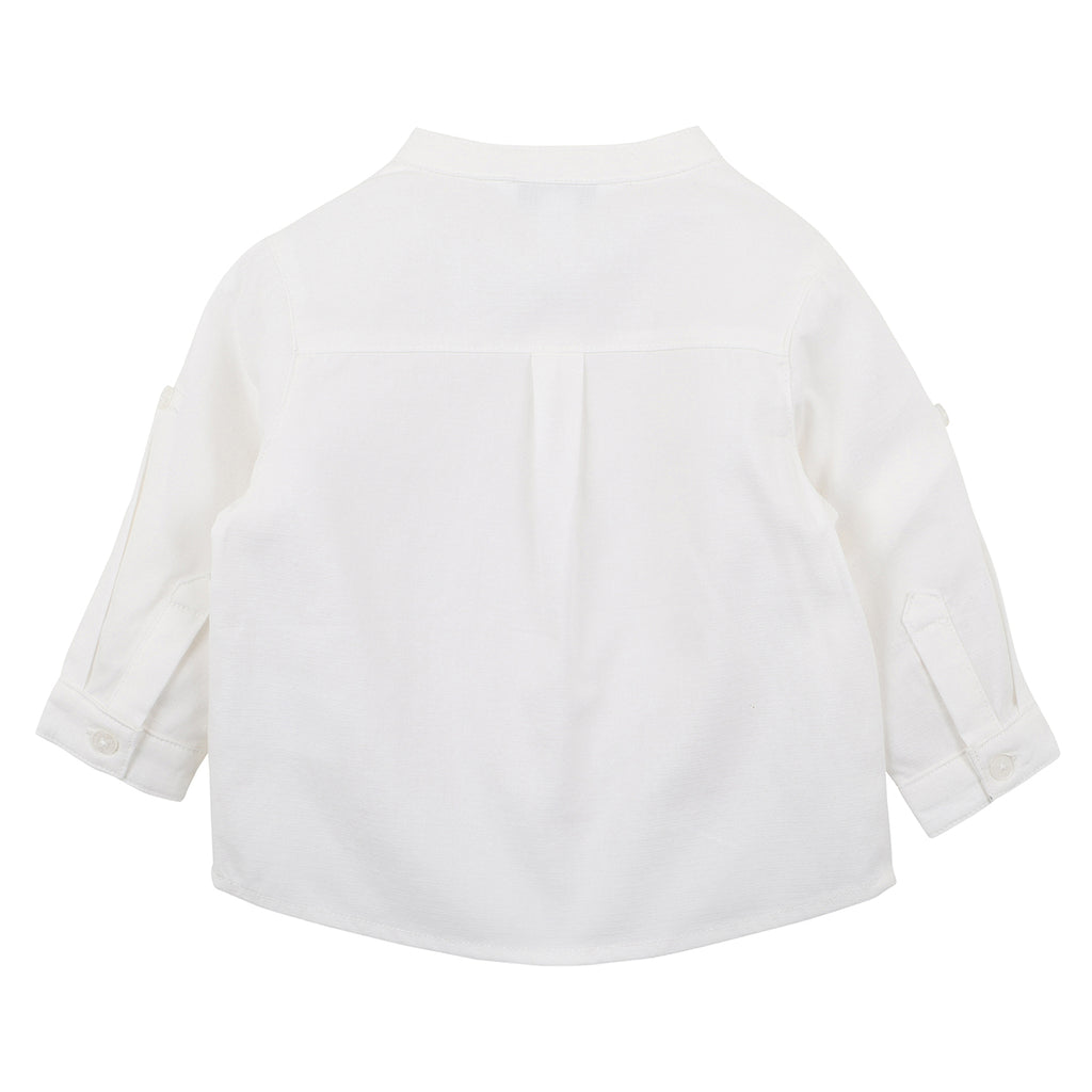 Bebe Ralph Neru Roll Up Shirt in Ivory (Size 00-7Y)