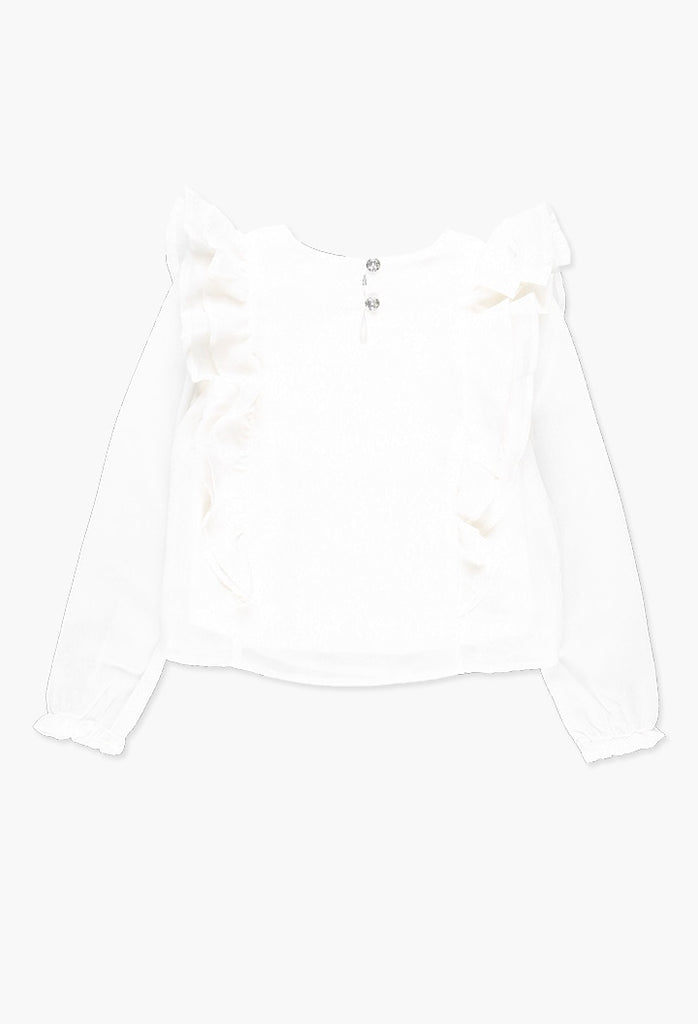 Boboli Blouse with Gauze for Girl (Size 5-14)