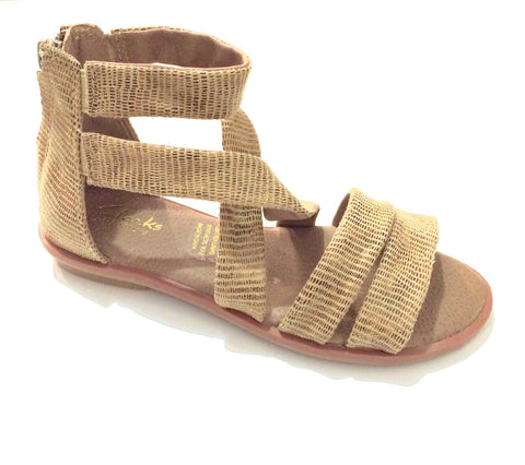 BROWN BIO SANDALS WITH CROSSED STRAPS FOR GIRLS 43709