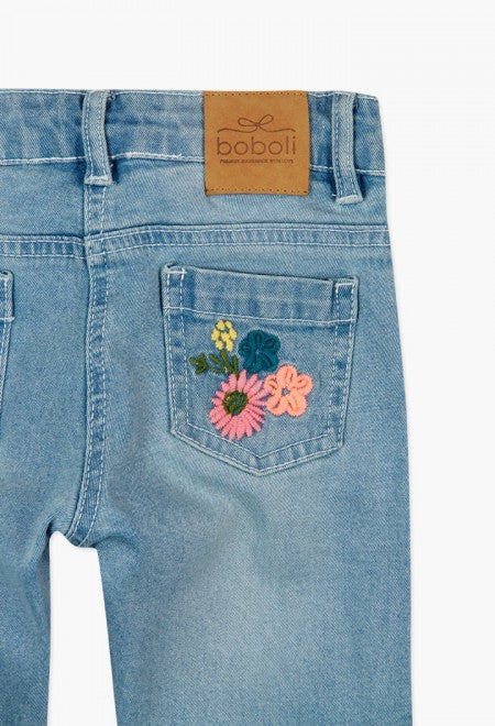 Boboli Denim Stretch Trousers