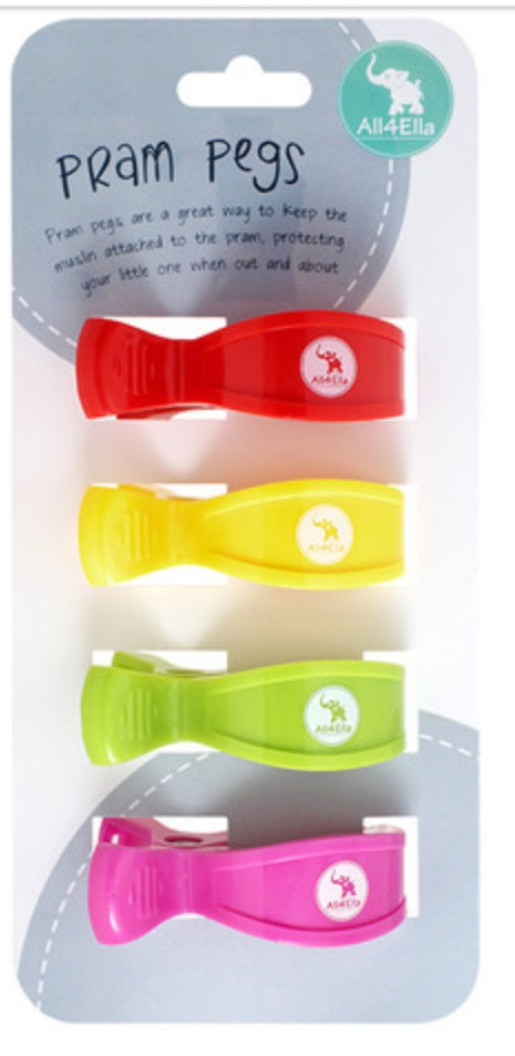 All4Ella Pram Pegs Quad Pack - Sweet Thing Baby & Childrens Wear
