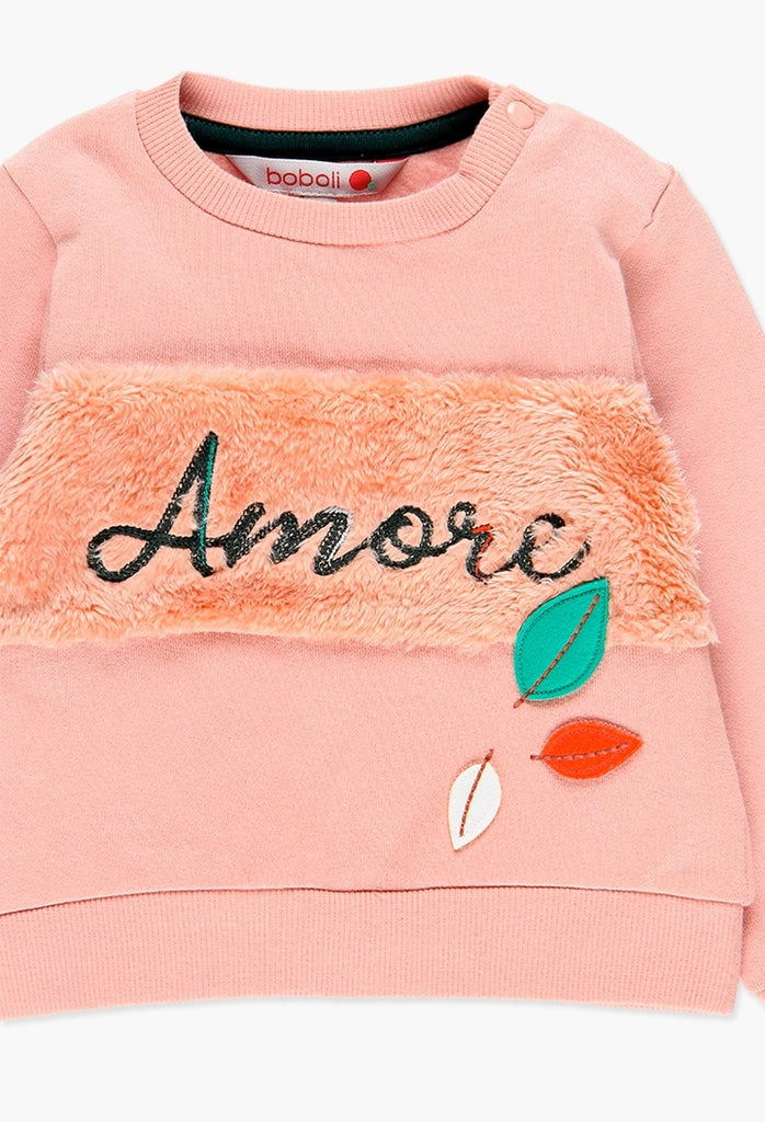 Boboli Fleece Sweatshirt for Baby Girl (6M-4Y)